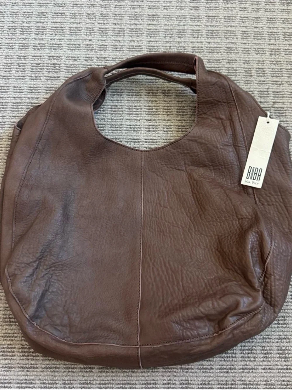 BIBA NWT Brown Leather Hobo Bag